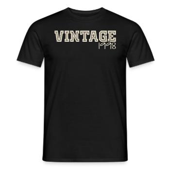 Vintage 1998 Original 1998 Retro 1998 Gift 1998 - Men's T-Shirt - black - Front - AI Model Male 178 light (178cm)