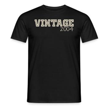 Jahrgang 2004 Original 2004 Retro 2004 Geschenk 2004 - Männer T-Shirt - Schwarz - Vorne - AI Model Male 178 light (178cm)