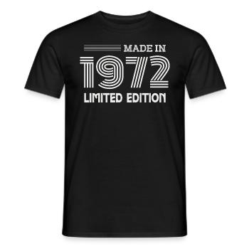 cadeau anniversaire 1972 idée cadeau 1972 - T-shirt homme - noir - Devant - AI Model Male 178 light (178cm)