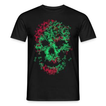 os du crâne - T-shirt homme - noir - Devant - AI Model Male 178 light (178cm)