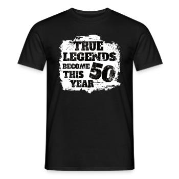 Cadeau d'anniversaire 50e anniversaire hommes femmes - T-shirt homme - noir - Devant - AI Model Male 178 light (178cm)
