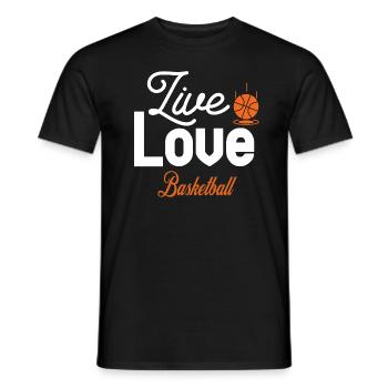 Live Love Basketball - T-shirt homme - noir - Devant - AI Model Male 178 light (178cm)