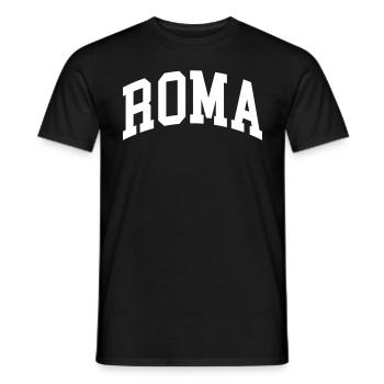 Roma - T-shirt uomo - nero - Fronte - AI Model Male 178 light (178cm)