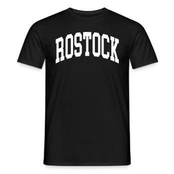 Rostock - Männer T-Shirt - Schwarz - Vorne - AI Model Male 178 light (178cm)
