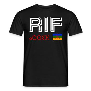 Rif Amazigh Maroc - T-shirt homme - noir - Devant - AI Model Male 178 light (178cm)