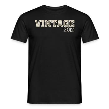 Jahrgang 2012 Original 2012 Retro 2012 Geschenk 2012 - Männer T-Shirt - Schwarz - Vorne - AI Model Male 178 light (178cm)