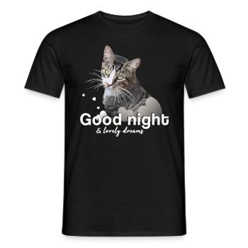 Schlafshirt gute Nacht good night - Männer T-Shirt - Schwarz - Vorne - AI Model Male 178 light (178cm)