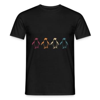 Antarctic Animal Zoo Gift Penguin - Men's T-Shirt - black - Front - AI Model Male 178 light (178cm)