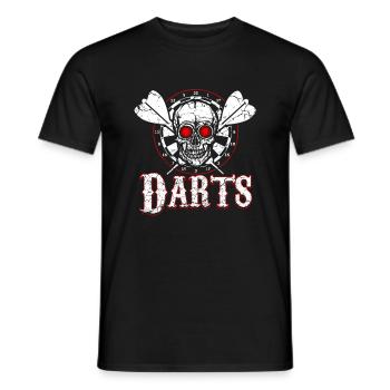 Darts - Men's T-Shirt - black - Front - AI Model Male 178 light (178cm)