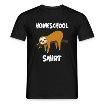 Homeschool Shirt - Sloth - Men's T-Shirt - black - Front - AI Model Male 178 light (178cm)