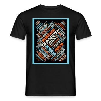 Berlin - T-shirt homme - noir - Devant - AI Model Male 178 light (178cm)