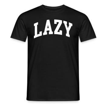 Lazy - Männer T-Shirt - Schwarz - Vorne - AI Model Male 178 light (178cm)