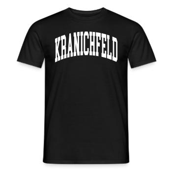 Kranichfeld - Männer T-Shirt - Schwarz - Vorne - AI Model Male 178 light (178cm)
