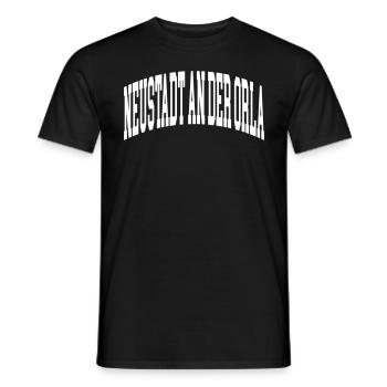 Neustadt an der Orla - Männer T-Shirt - Schwarz - Vorne - AI Model Male 178 light (178cm)