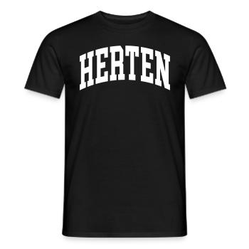 Herten - T-shirt homme - noir - Devant - AI Model Male 178 light (178cm)