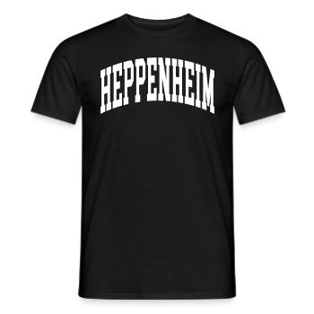 Heppenheim - Männer T-Shirt - Schwarz - Vorne - AI Model Male 178 light (178cm)