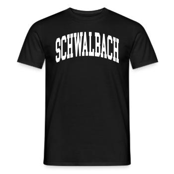 Schwalbach - Männer T-Shirt - Schwarz - Vorne - AI Model Male 178 light (178cm)