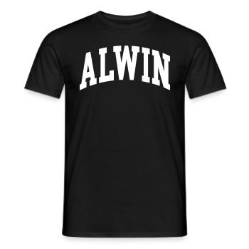 Alwin - Men's T-Shirt - black - Front - AI Model Male 178 light (178cm)