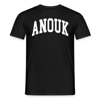 Anouk - Männer T-Shirt - Schwarz - Vorne - AI Model Male 178 light (178cm)