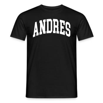Andres - T-shirt homme - noir - Devant - AI Model Male 178 light (178cm)