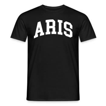 Aris - Men's T-Shirt - black - Front - AI Model Male 178 light (178cm)