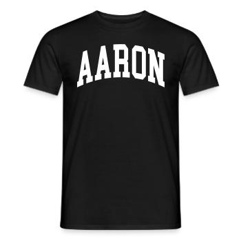 Aaron - Männer T-Shirt - Schwarz - Vorne - AI Model Male 178 light (178cm)