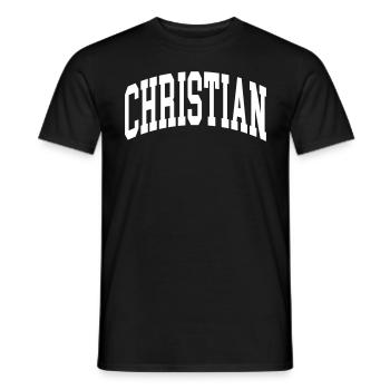 Christian - Männer T-Shirt - Schwarz - Vorne - AI Model Male 178 light (178cm)