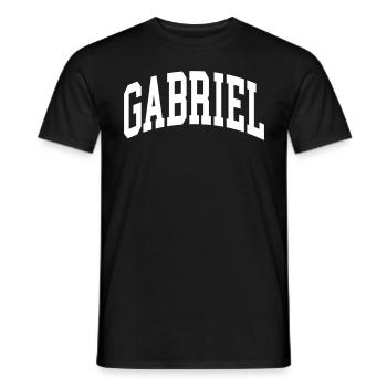 Gabriel - Männer T-Shirt - Schwarz - Vorne - AI Model Male 178 light (178cm)