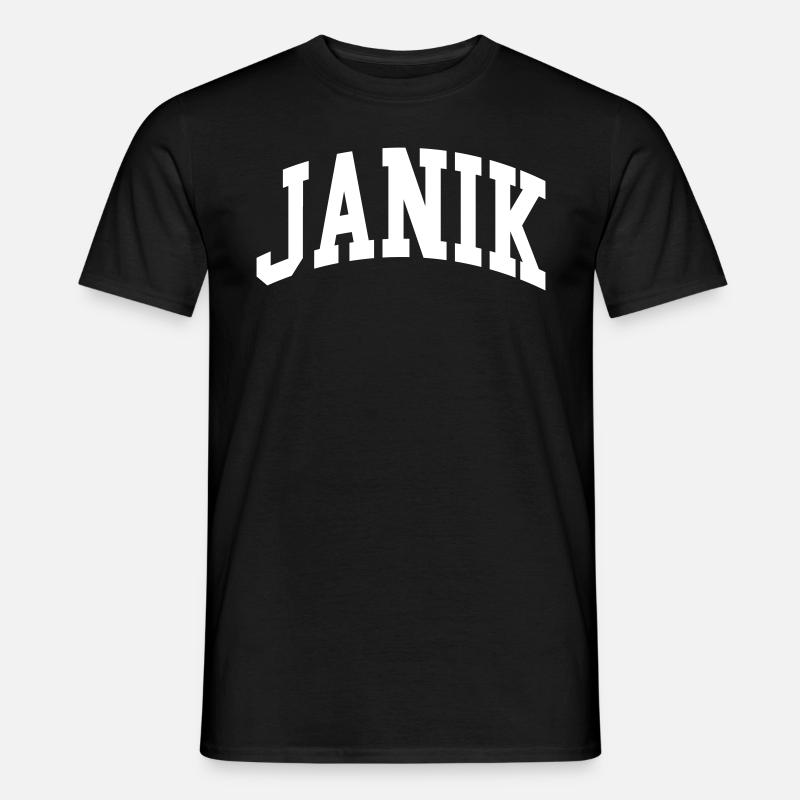 Janik - Männer T-Shirt - Schwarz