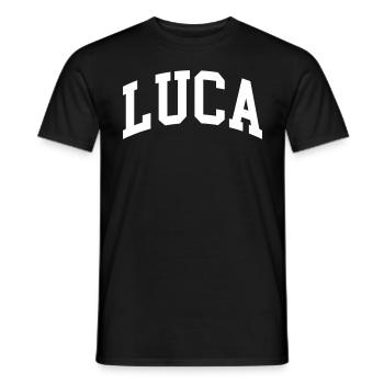 Luca - Männer T-Shirt - Schwarz - Vorne - AI Model Male 178 light (178cm)