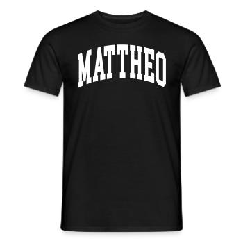 Matthew - Men's T-Shirt - black - Front - AI Model Male 178 light (178cm)