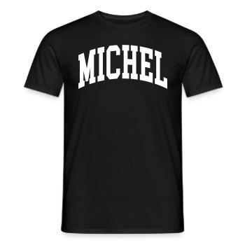 Michel - Männer T-Shirt - Schwarz - Vorne - AI Model Male 178 light (178cm)