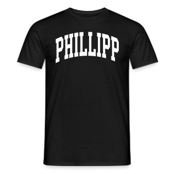 Phillip - T-shirt homme - noir - Devant - AI Model Male 178 light (178cm)