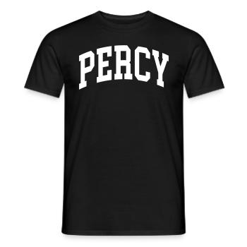 Percy - Männer T-Shirt - Schwarz - Vorne - AI Model Male 178 light (178cm)