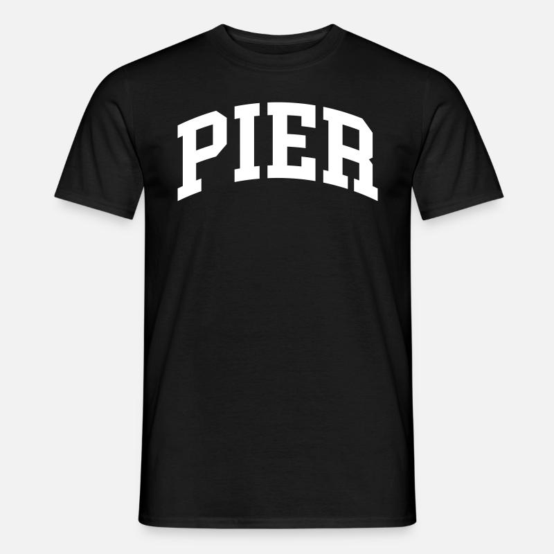 Pier - Männer T-Shirt - Schwarz