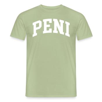 Penis - Men's T-Shirt - sage - Front - AI Model Male 178 light (178cm)