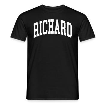 Richard - T-shirt homme - noir - Devant - AI Model Male 178 light (178cm)