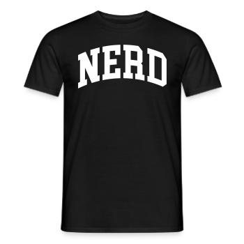 Nerd - Men's T-Shirt - black - Front - AI Model Male 178 light (178cm)