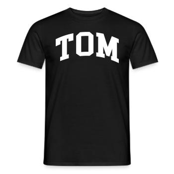 Tom - Men's T-Shirt - black - Front - AI Model Male 178 light (178cm)