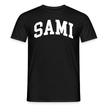 Sami - Männer T-Shirt - Schwarz - Vorne - AI Model Male 178 light (178cm)