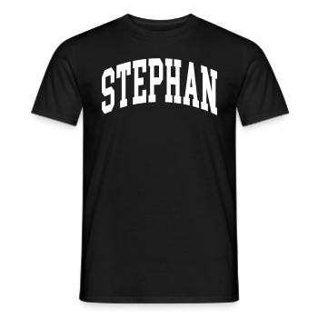 Stephan - T-shirt homme - noir - Devant - AI Model Male 178 light (178cm)
