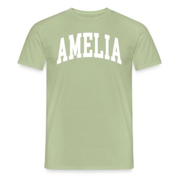 Amelia - Männer T-Shirt - Sage - Vorne - AI Model Male 178 light (178cm)