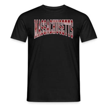 Massachusetts - Men's T-Shirt - black - Front - AI Model Male 178 light (178cm)