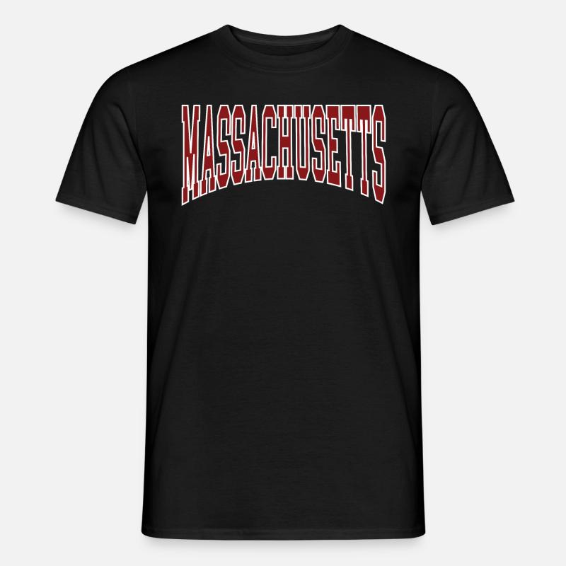 Massachusetts - Männer T-Shirt - Schwarz