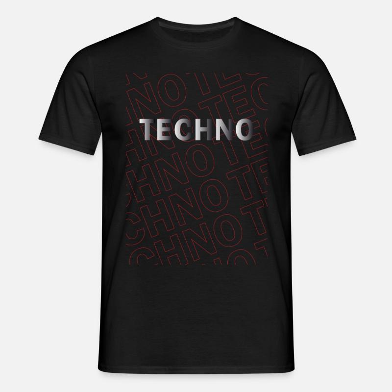 TECHNO TECHNO TECHNO - Men's T-Shirt - black