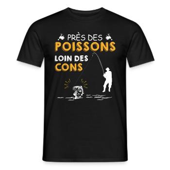 FischfischFische Fische - Männer T-Shirt - Schwarz - Vorne - AI Model Male 178 light (178cm)