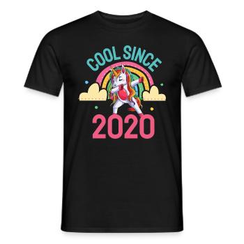 Cool seit 2020 Party Dabbing Einhorn 2. Geburtstag - Männer T-Shirt - Schwarz - Vorne - AI Model Male 178 light (178cm)