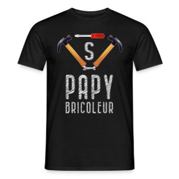 Bricolage Super Papy Bricoleur - T-shirt homme - noir - Devant - AI Model Male 178 light (178cm)