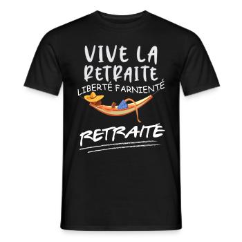 Vive La Retraite Idée Cadeau Homme Papa Retraité - T-shirt homme - noir - Devant - AI Model Male 178 light (178cm)