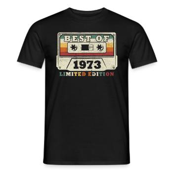 Best of the Year 1973 Anniversary 1973 - Men's T-Shirt - black - Front - AI Model Male 178 light (178cm)